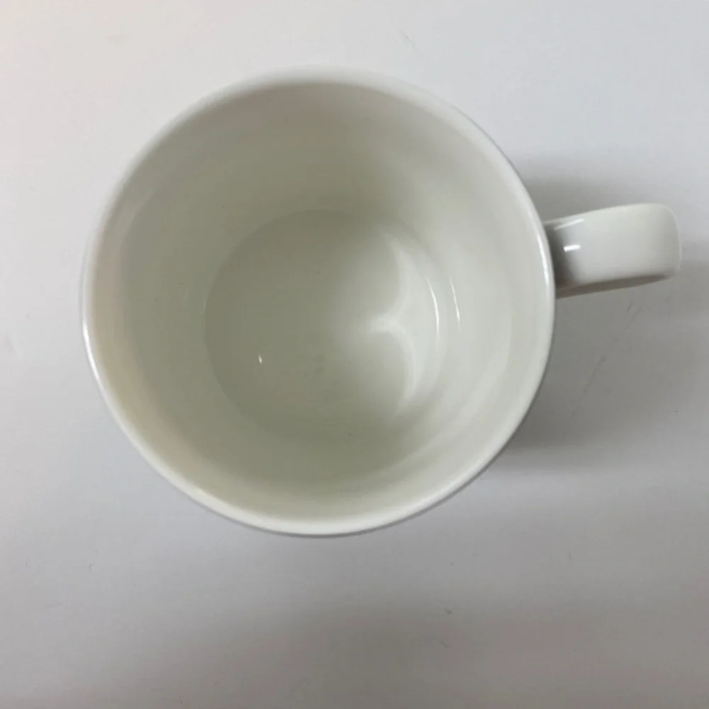 Kate Spade New York Monogram “C” Mug/Cup, 12oz, Black Stripes, Turquoise Initial - Picture 6 of 8